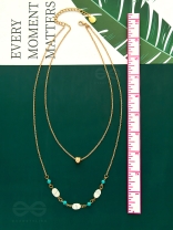 Mist N Sea - Golden Layered Necklace With Anti-Tarnish Coating