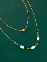 Mist N Sea - Golden Layered Necklace With Anti-Tarnish Coating