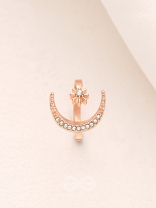 The Night Sky- Rose Golden Rhinestones Ring