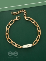 The Chain Reaction- Golden Stone Bracelet