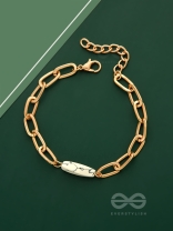 The Chain Reaction- Golden Stone Bracelet