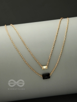The Dark Reflection- Golden Layered Necklace With Anti-Tarnish Coating