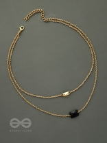 The Dark Reflection- Golden Layered Necklace With Anti-Tarnish Coating