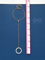 Pearl Around- Hand Harness Golden Pearl Bracelet