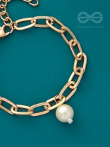 The Linkin Pearl- Golden Pearl Bracelet