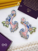 Alankar - The Decorated - Sequins, Beads And Resham Hand Embroidered Earrings (Multicolor)