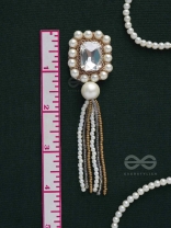 Anavarna- The Fair n Beautiful- Stone, Pearls and Beads Embroidered Earrings (Copper Brown)