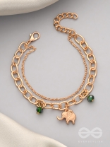 The Jungle King- Golden Layered Bracelet