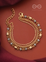 Three's the Charm-  Golden Beads Layered Bracelet