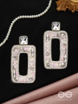Avaroha- The Heavenly- Stones, Sequins and Pearls Embroidered Earrings
