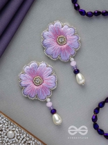 Manika- The Beautiful Flower- Resham and Pearl Drops Embroidered Earrings 