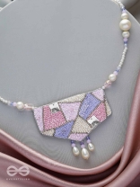 Niryatr- The Beautiful Meadow- Pearls, Sequins and Beads Embroidered Neckpiece