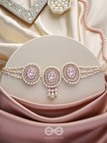 Avaarya- The Enchanting- Stones, Pearls and Sequins Embroidered Choker Necklace 