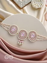 Avaarya- The Enchanting- Stones, Pearls and Sequins Embroidered Choker Necklace 