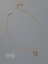 The Third Eye- Golden Bead Necklace With Anti-Tarnish Coating