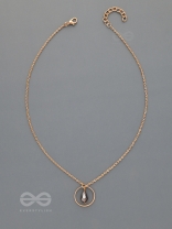 The Third Eye- Golden Bead Necklace With Anti-Tarnish Coating