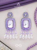Aadarsa- The Magnificent Mirror- Stones and Sequins Embroidered Earrings