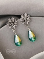 The Frosted Flower- Tiny Trinket Earrings (Shamrock Green)