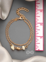 Carved in Stone- Golden Layered Bracelet