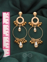 The Autumn Vibes- Golden Beads Earrings