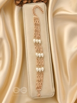 Ropes of Pearls- Golden Layered Pearls Bracelet