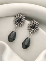 Drops of Light- Tiny Trinket Earrings (Midnight Black)