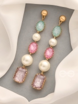 The Fairy Floss- Golden Embellished Earrings