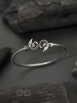 The Black Swan- Oxidised Bangle Bracelet