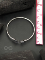 The Black Swan- Oxidised Bangle Bracelet