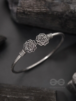 Full Bloom - Oxidised Bangle Bracelet
