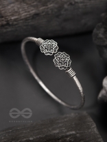 Full Bloom - Oxidised Bangle Bracelet
