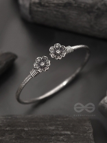Shrinking Violets- Oxidised Bangle Bracelet