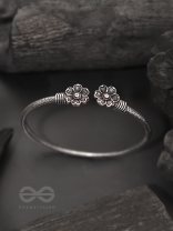 Shrinking Violets- Oxidised Bangle Bracelet