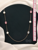 The Cosmic Attraction- Golden Bead Necklace With Anti-Tarnish Coating 
