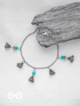 The Bell Curve- Oxidised Bead Anklet