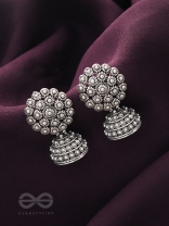 The Snowy Forest - Oxidised Jhumka Earrings