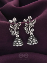 Branch Out- Oxidised Jhumka Earrings