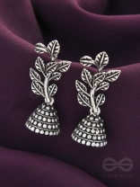 Branch Out- Oxidised Jhumka Earrings
