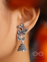 Branch Out- Oxidised Jhumka Earrings