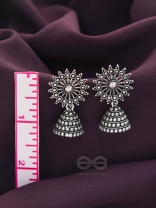 The Silver Sunbeams- Oxidised Jhumka Earrings