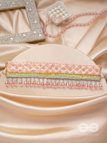 Maanikya- The Pink Wonder- Sequins and Beads Embroidered Choker Necklace