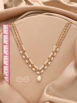  Drops of Sunlight- Golden Pearl Choker Necklace