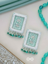 Aalekhya- The Pretty Painting- Sequins and Glass Beads Embroidered Earrings