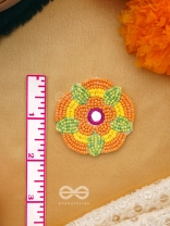 Maneeka- The Beautiful Bloom- Mirror and Resham Embroidered Earrings