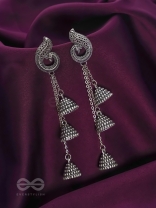 The Tolling Bells- Oxidised Jhumka Earrings