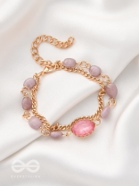 The Violet Sun- Golden Layered Bracelet