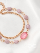 The Violet Sun- Golden Layered Bracelet