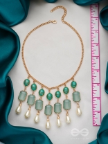 The Royal Grace- Golden Embellished Necklace With Anti-Tarnish Coating