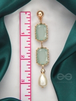 The Mirror Image- Golden Embellished Earrings