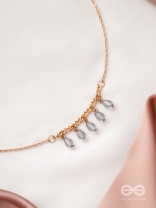 The Dripping Rain- Golden Embellished Necklace With Anti-Tarnish Coating 